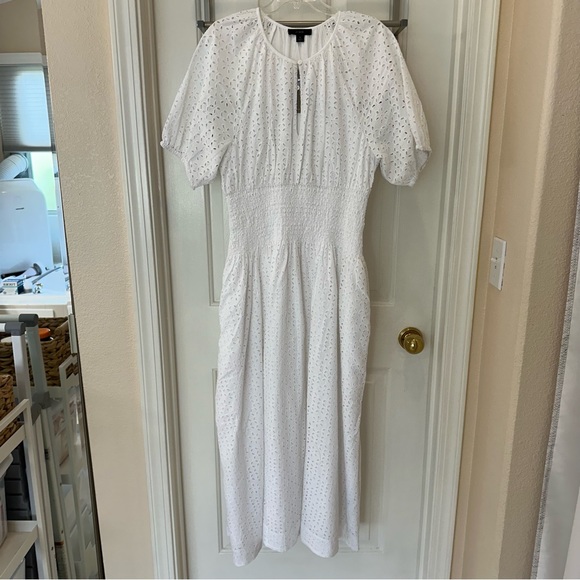 NWT J. Crew Provence smocked-waist midi dress in eyelet - Picture 8 of 12